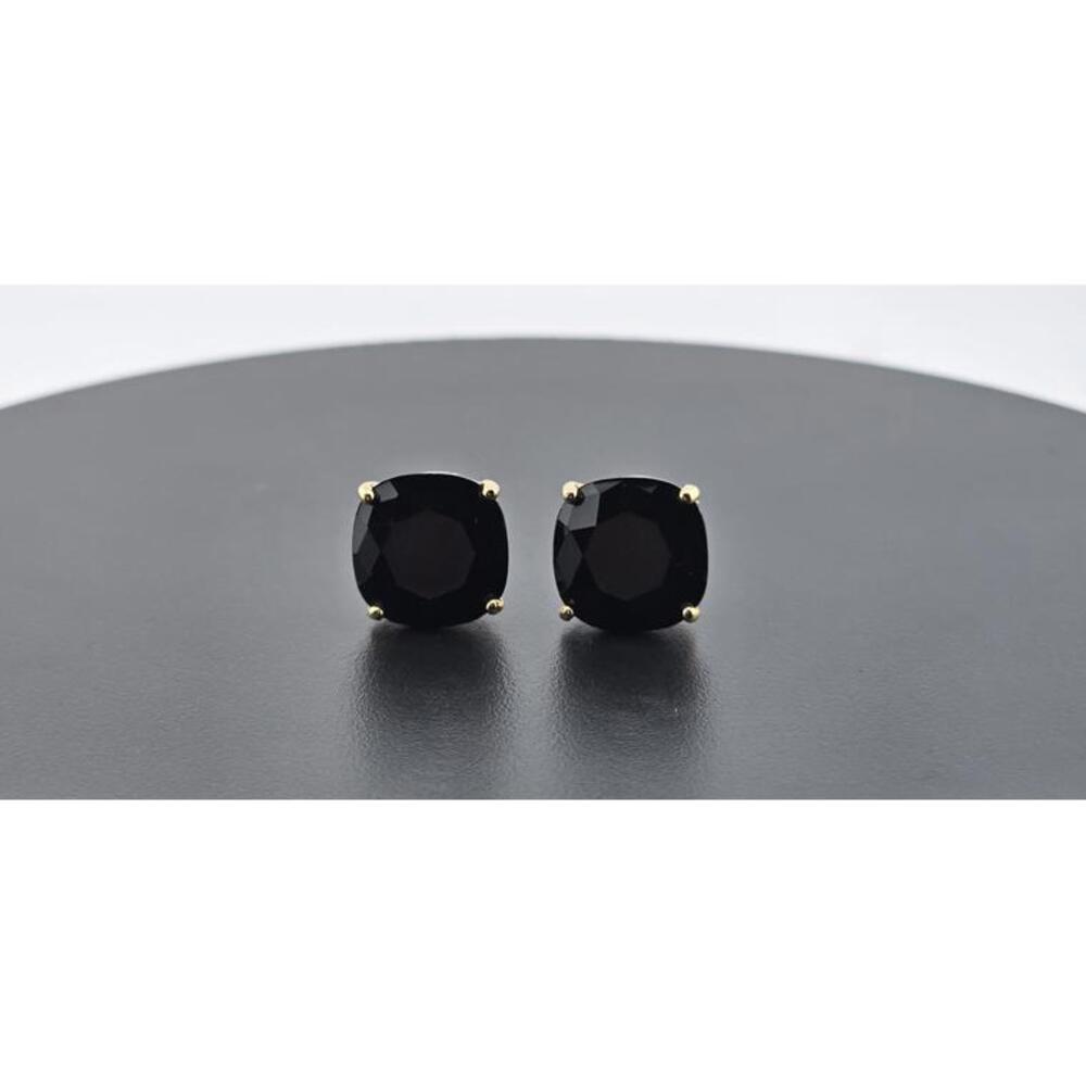 Black Squared Stud Earrings